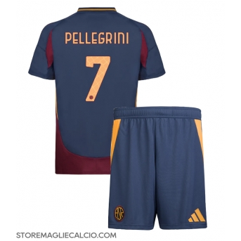 AS Roma Lorenzo Pellegrini #7 Maglia Gara Terza Repliche 2024-25 Bambino Maniche Corte